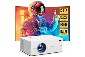 JOWLURK [Electric Focus] Mini Projector with WiFi and Bluetooth, Native 1080P Portable Projector Supported 4K, 15000L Outdoor Projector for Home Theater, Compatible with iOS, Android, TV Stick, HDMI, USB