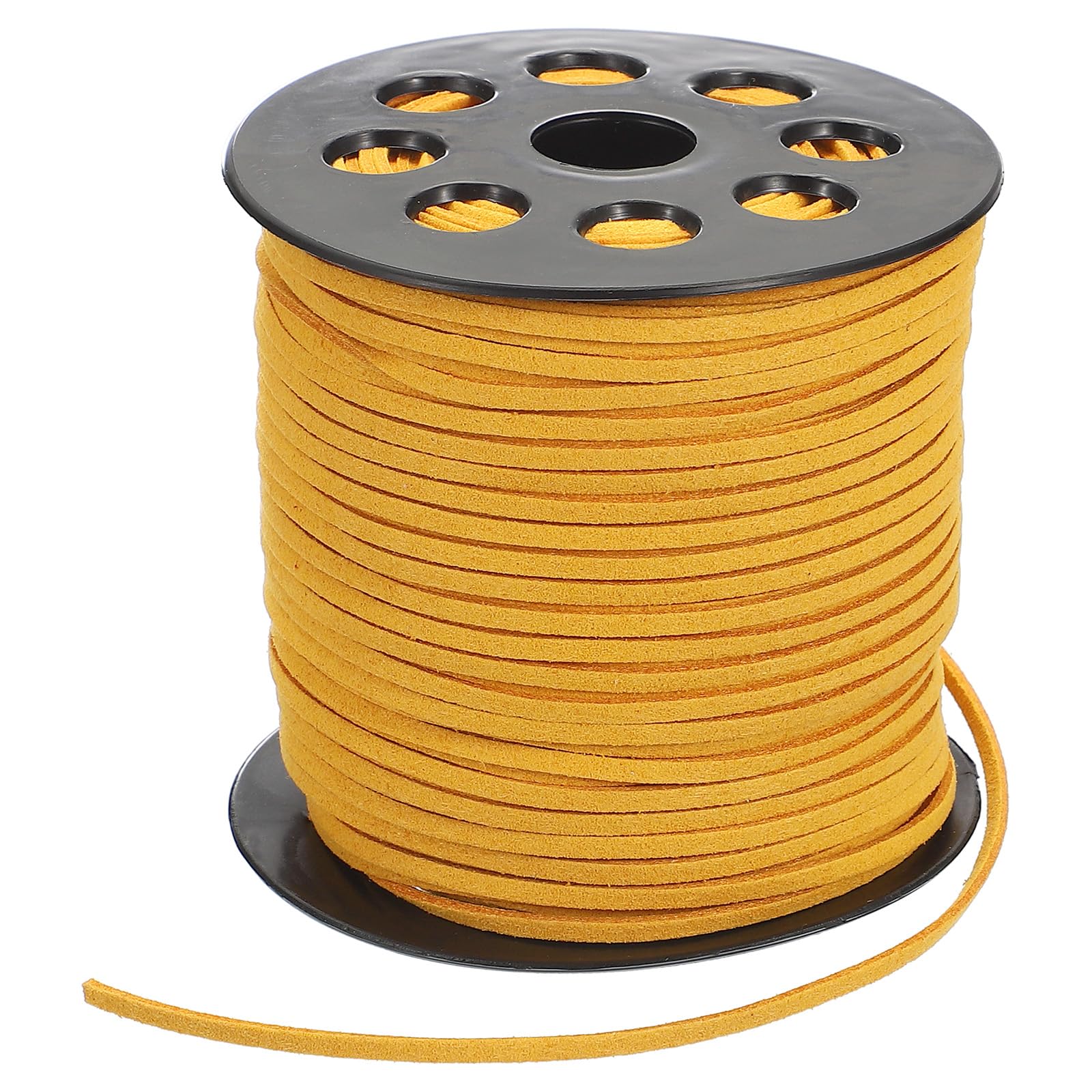 PATIKIL 100 Yards x 2.6mm Faux Suede Leather Cord, Leather Lace String for Bracelet Necklace Beading Making DIY Crafts, Golden