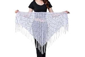 Wuchieal Women's Belly Dancing Belt Colorful Waist Chain Belly Dance Hip Scarf Belt