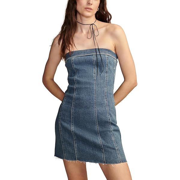amanda uprichard denim mini dress Aiden Dress