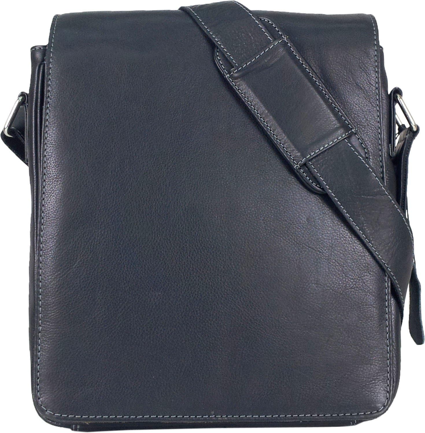 UNICORN Real Leather Black ipad, Ebook or Tablets Messenger Bag #1E - Image 3