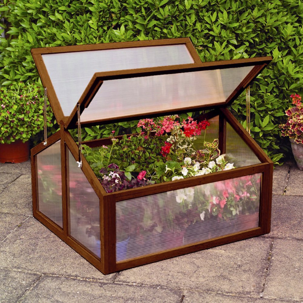 Gardman Large Wooden Cold Frame with double top windows Amazon.co.uk