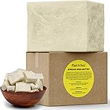 Raw African Shea Butter Bulk 5 lbs. Block 100% Pure Unrefined Natural Ivory / White From Ghana DIY Crafts, Body, Lotion, Crea