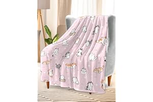 SEGXCFL Pink Cat Blanekt,Cat Gifts for Women Cat Lovers,Cat Blanket for Adults Girls Kids, Cat Blanket Pink Soft Cozy Throw Blanket Cute Fleece Blanket Cat Themed Gifts Cat Mom Gifts 50"x60"