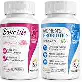 NutraBlast Boric Acid Suppositories Bundle with Women's Probiotics | Supports Odor Control, Intimate Health Support, 100% Pure, Vegetable Capsules, Made in USA