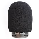 AT2020 Foam Windscreen by VocalBeat - The Perfect Pop Filter for Your Audio Technica Microphone - Made from Quality Sponge Material that Filter Unwanted Recording Noises - Black Color