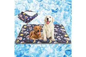 Paw Legend Dog Cooling Mat for Dogs Cat Cooling Pad for Dog Pet Cooling Mat Cooling Blanket Summer Cool Tech Fabric Washable Dog Sleeping Pad on Kennel Sofa Bed Floor Car Seats, Large