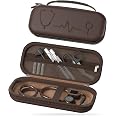 ProCase Stethoscope Case for 3M Littmann Classic III & Cardiology IV -Choco | Hard Protective Carrying Bag Fits MDF, ADC, Omr