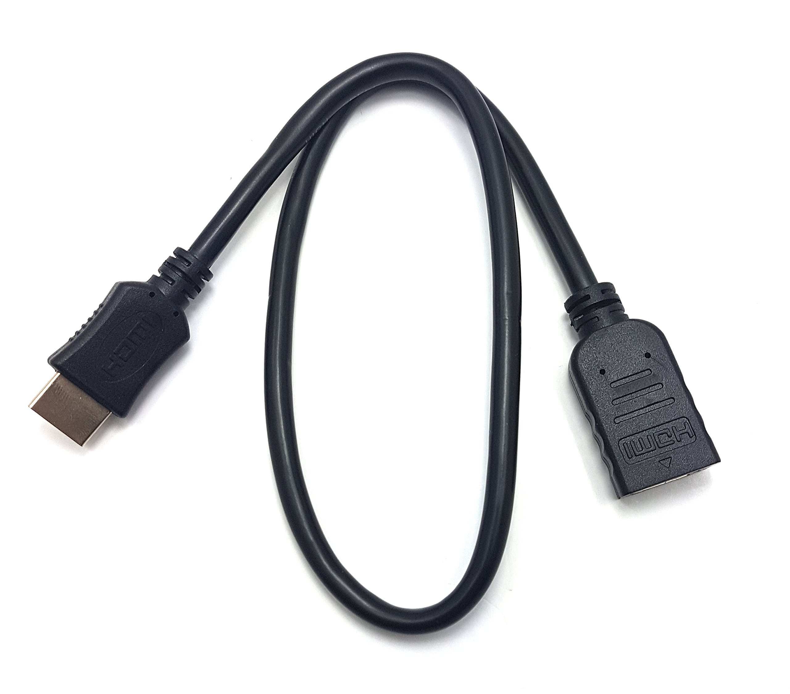 MainCore 50cm Long HDMI Male to Female Socket High Speed 3D TV Extension Lead Cable (Available in 0.25m, 0.50m, 1m, 1.5m, 2m, 3m) (0.50m)