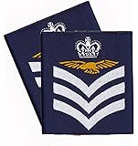 CL DistributionPAIR Royal Air Force Blue Rank Slides/Epaulettes (Flight Sergeant Aircrew)