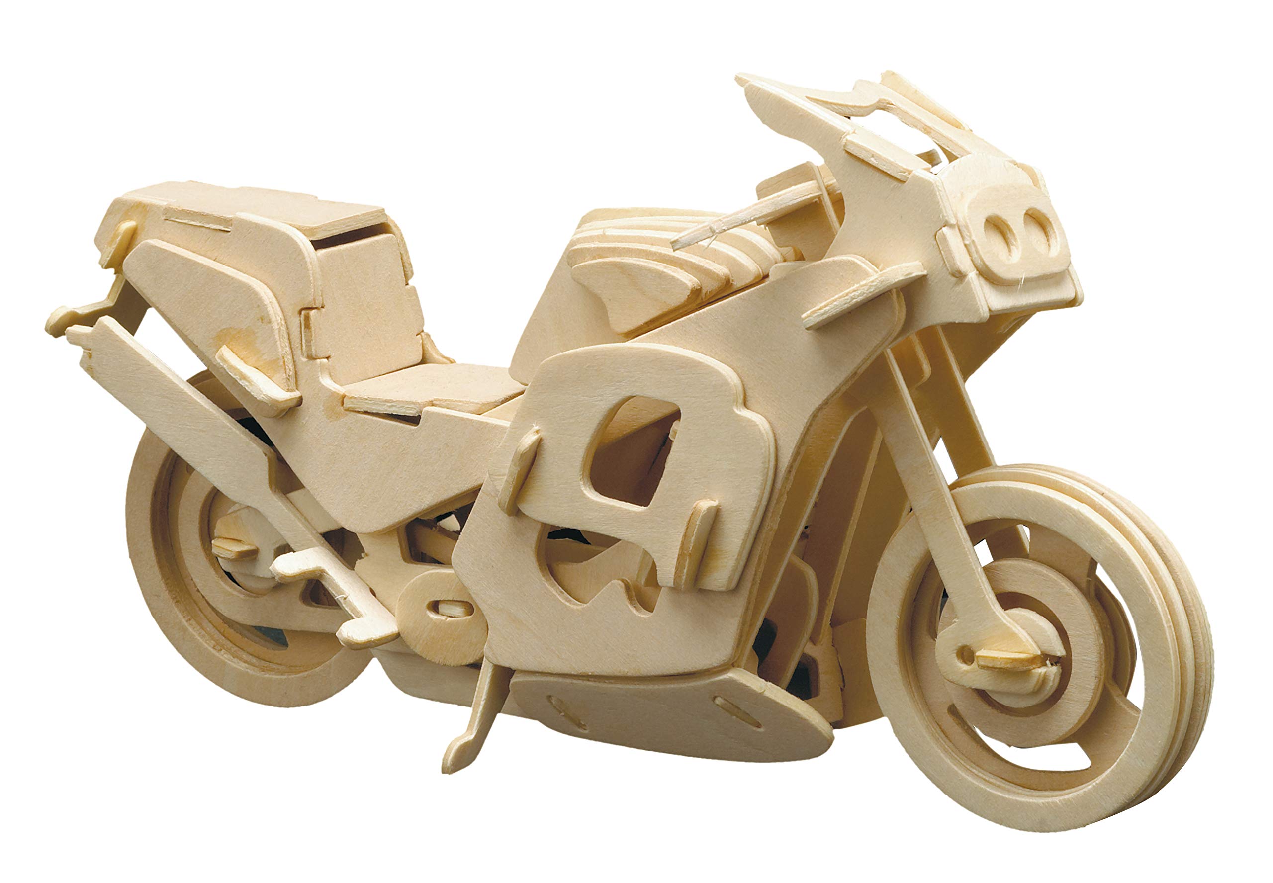Donau Elektronik M865-8 Wood Design Racing Motorcycle, Multicolour
