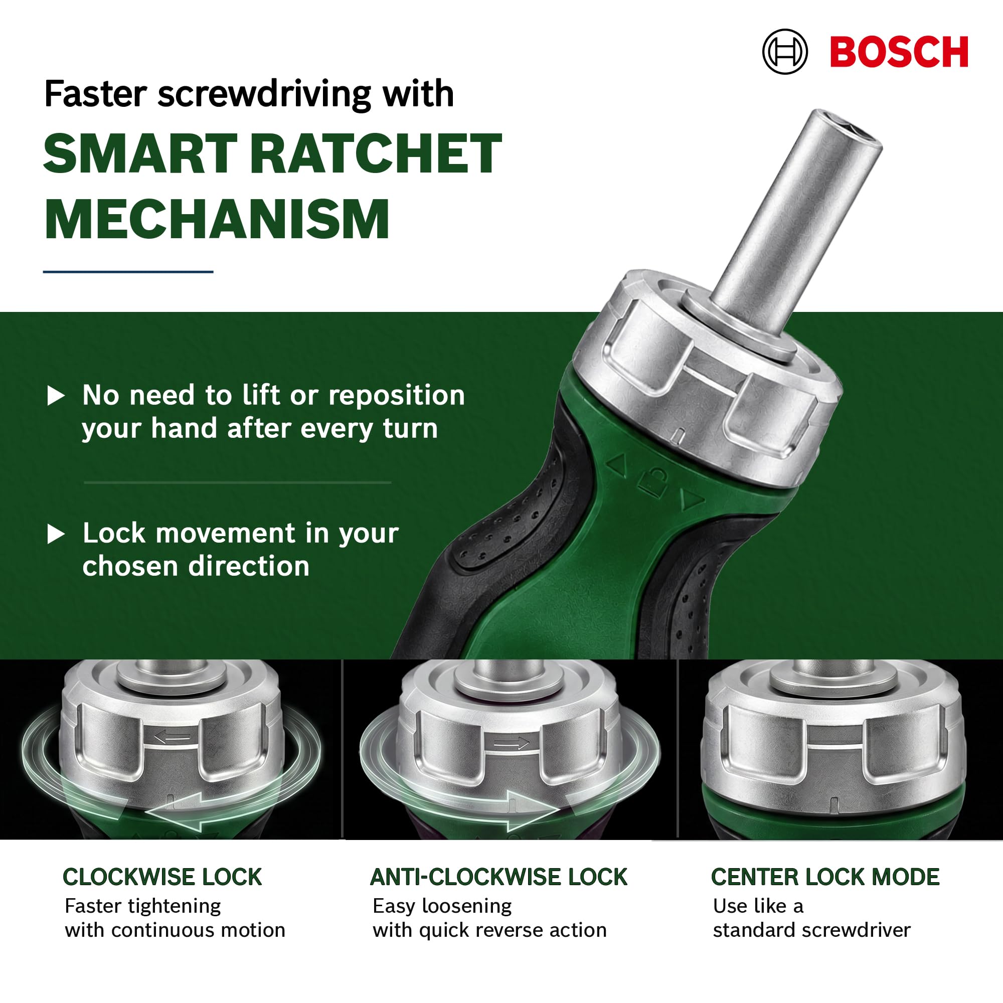 Stubby Ratchet Screwdriver with 6 Bits 3