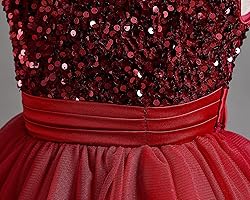 Nileafes Flower Girl Pageant Sequins Dress Princess