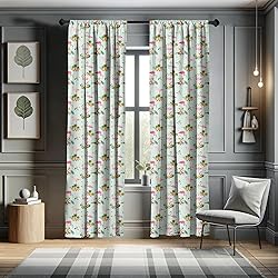 Lunarable Flamingo Curtains, Flamingo Bird Tropical