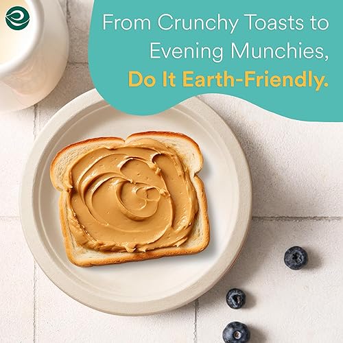 ECO SOUL 100% Compostable Inch Small Paper Plates (100-Pack