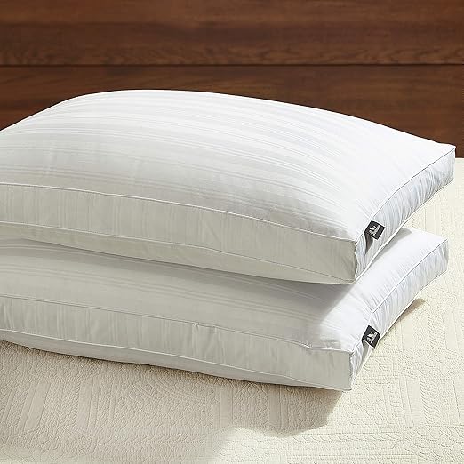 Amazon Com Downluxe Goose Down Feather Pillow Set Of 2 Gusseted