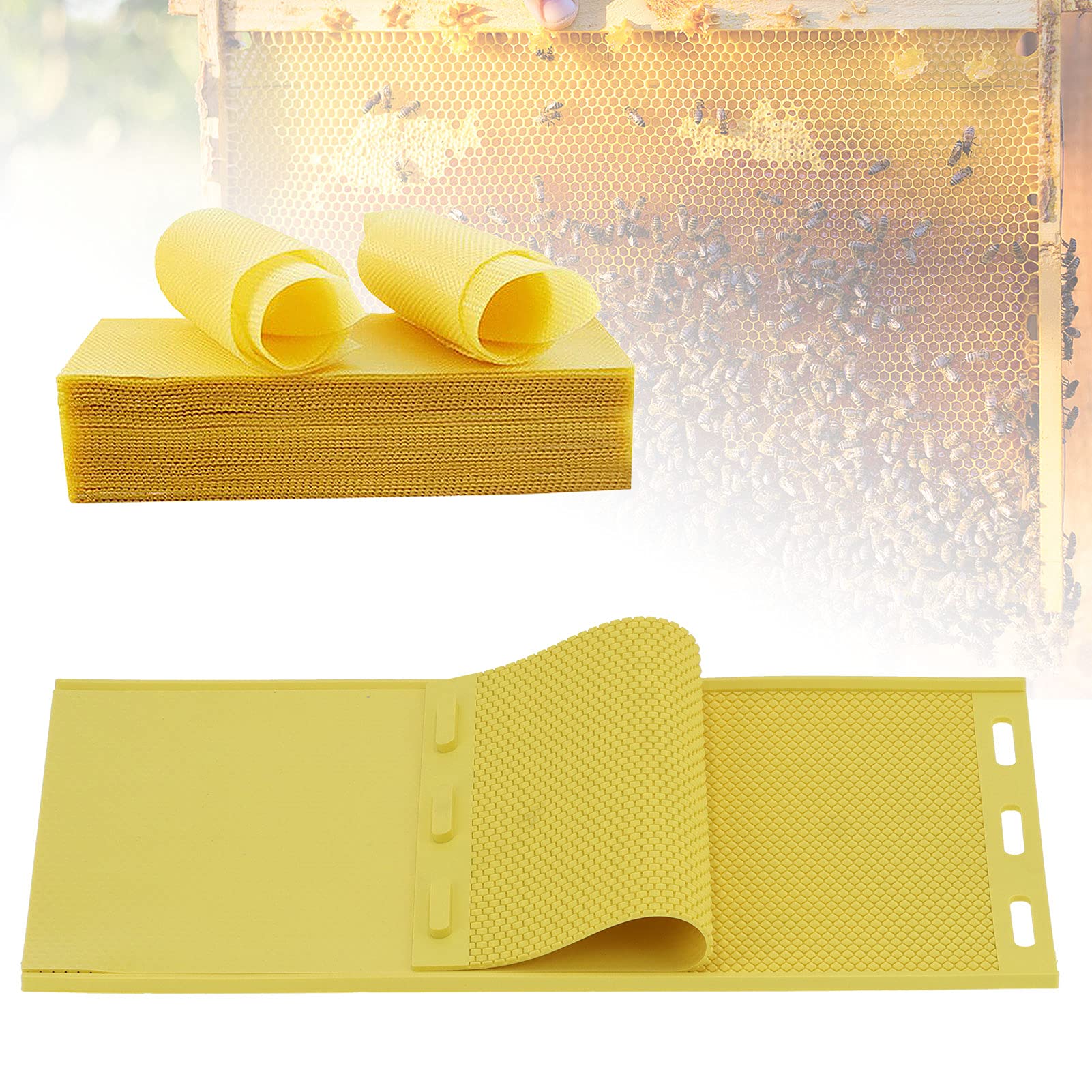 Beeswax Mold Beeswax Sheet Mold Rubber Flexible Beeswax Foundation Press Mold DIY Beewax Foundation Sheet Embosser Machine Honeycomb Sheets Making Mold Beekeeping Accessory 2 Sheets