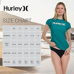 Hurley Rash Guard for Women, Short Sleeve Swim