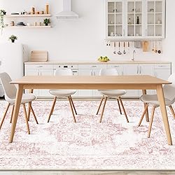 Area Rug 8x10 Vintage Rug: Large Washable Indoor