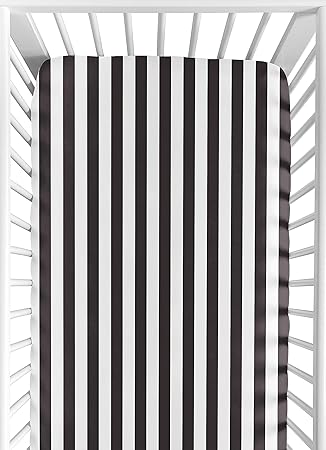 black and white striped crib bedding