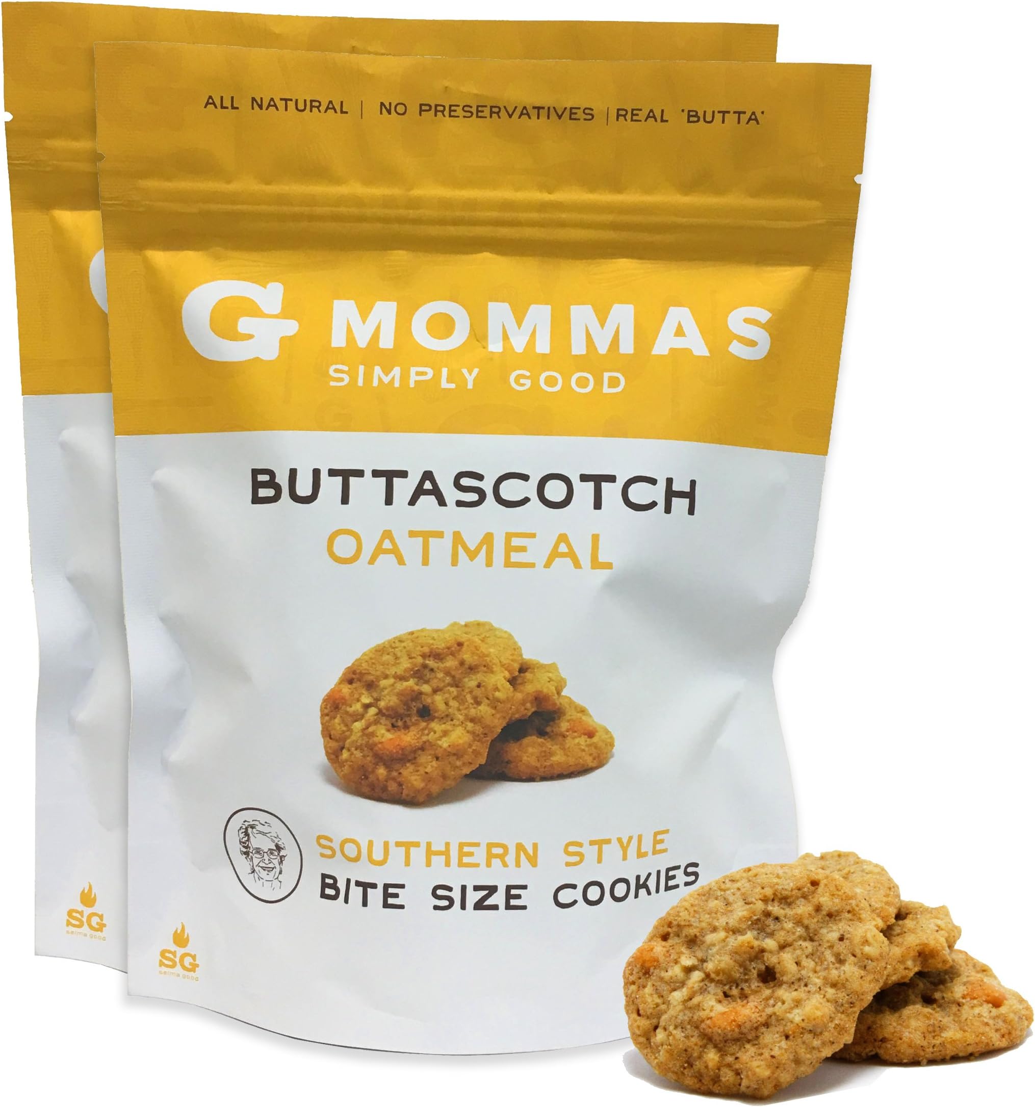Oatmeal Cookies with Butterscotch - G Mommas Homemade Oatmeal and Butterscotch Cookies - 2 pack