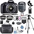 Ultimate Deals Canon EOS 2000D (Rebel T7) DSLR Camera w/Canon EF-S 18-55mm F/3.5-5.6 Zoom Lens + Case + 32GB Memory Card + TopKnotch Kit (Renewed)