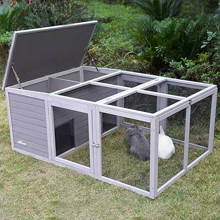 easy clean rabbit hutch
