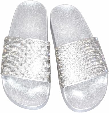 ladies sparkly flip flops