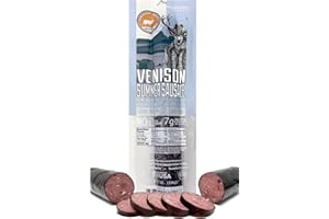 PEARSON RANCH SINCE 1959 PEARSON RANCH Venison Wild Game Summer Sausage 7 Ounce Stick of Venison Summer Sausage Exotic Meat, Gluten-Free, MSG-Free, Paleo and Keto Friendly