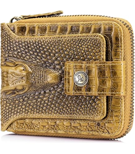 Amazon.com: Authentic Exotic Alligator Leather Men's Short Black