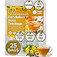 Tagalica Premium Dandelion Root Tea Bags - 25 Count, 100% Natural & Pure, Eco-Conscious, Herbal Tea, No Sugar, No Caffeine, No Gluten, Vegan