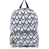 Disney Minnie Mouse Backpack for Women and Teens | Womens Mickey Mouse Double Strap Shoulder Bag (White Mickey)