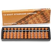 Digital Standard Abacus-20 cm-Professional 13-Column Soroban Calculator (Functional and Educational Tool)