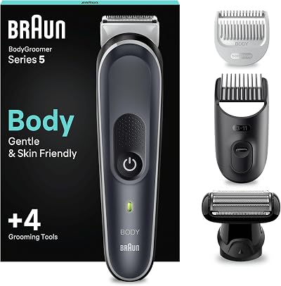 Braun Body Groomer Series 5 5370 Men 2 Combs 3-11mm SkinShield Waterproof