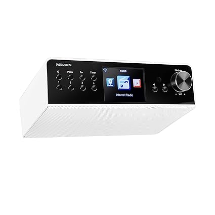 MEDION P85063 Internet Küchenradio mit DAB+ (Unterbauradio, WLAN, UKW, Spotify Connect, DLNA-/UPnP, Farbdisplay) weiß