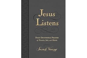 Jesus Listens, Large Text Leathersoft, Charcoal, with Full Scriptures: Daily Devotional Prayers of Peace, Joy, and Hope (A 365-Day Devotional) – The Perfect Christian Christmas Gift