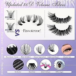 Pawotence Lash Clusters Full 80D Individual Lashes