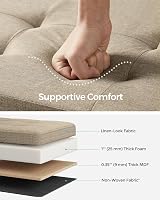 SONGMICS MAZIE Storage Ottoman Bench 76 cm Cream White Folding Foot Rest view 3