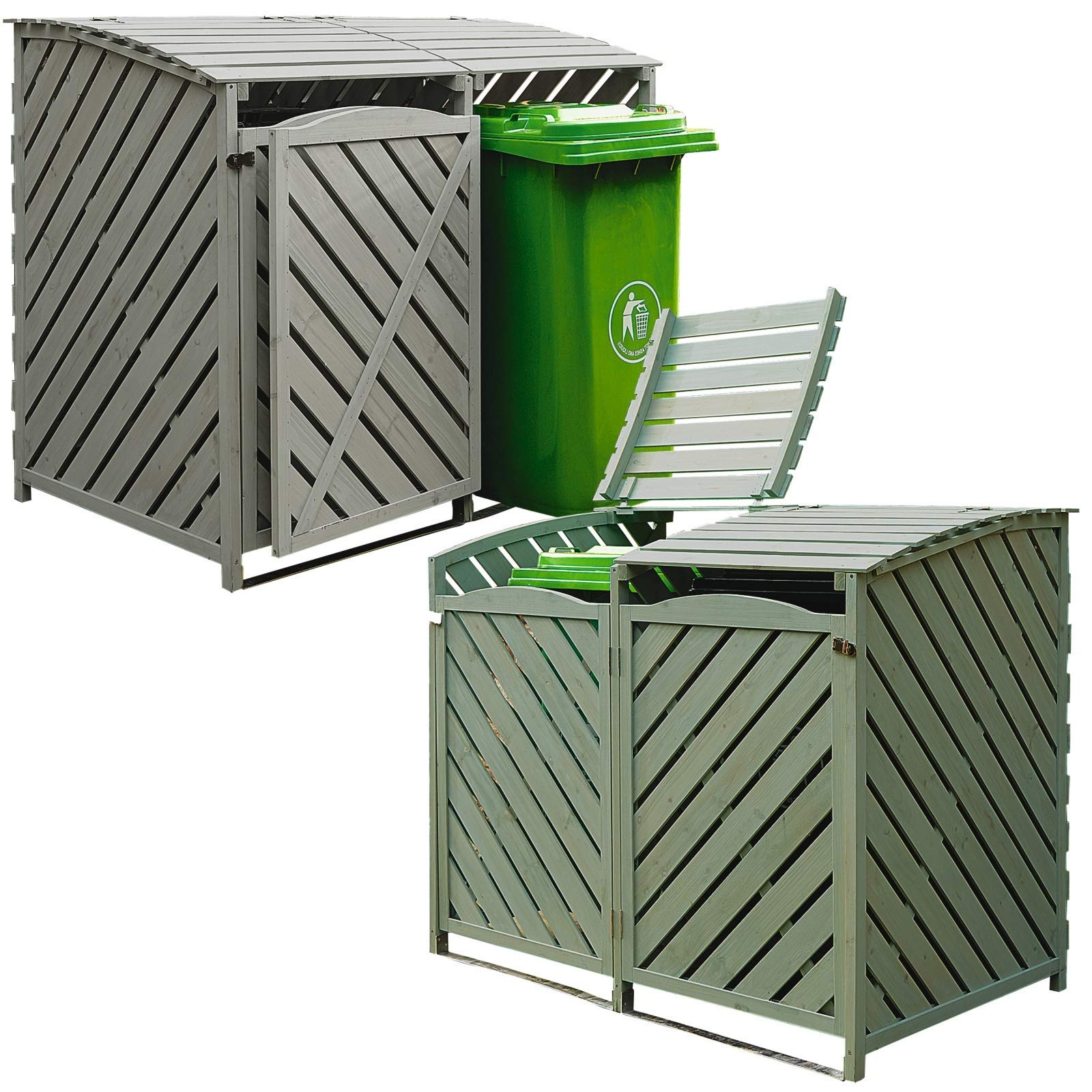 Bergman Double Wheelie Bin Store Storage Buy Online In Faroe Islands At Desertcart