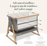Tutti Bambini CoZee Breeze PLUS Bedside Crib Oak Charcoal 0-6m view 3