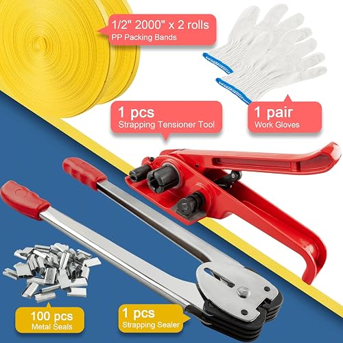 Kit De Cerclage Et Sangle Pour Palette - Tendeur + Scelleur Bleu - Force 1000N - Neuf