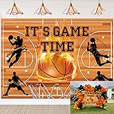 Basketball Birthday Backdrop 7x5ft It's Game Time Basketball Photography Background for Kids Men Boys Sport Theme Birthday Party Decorations Banner
