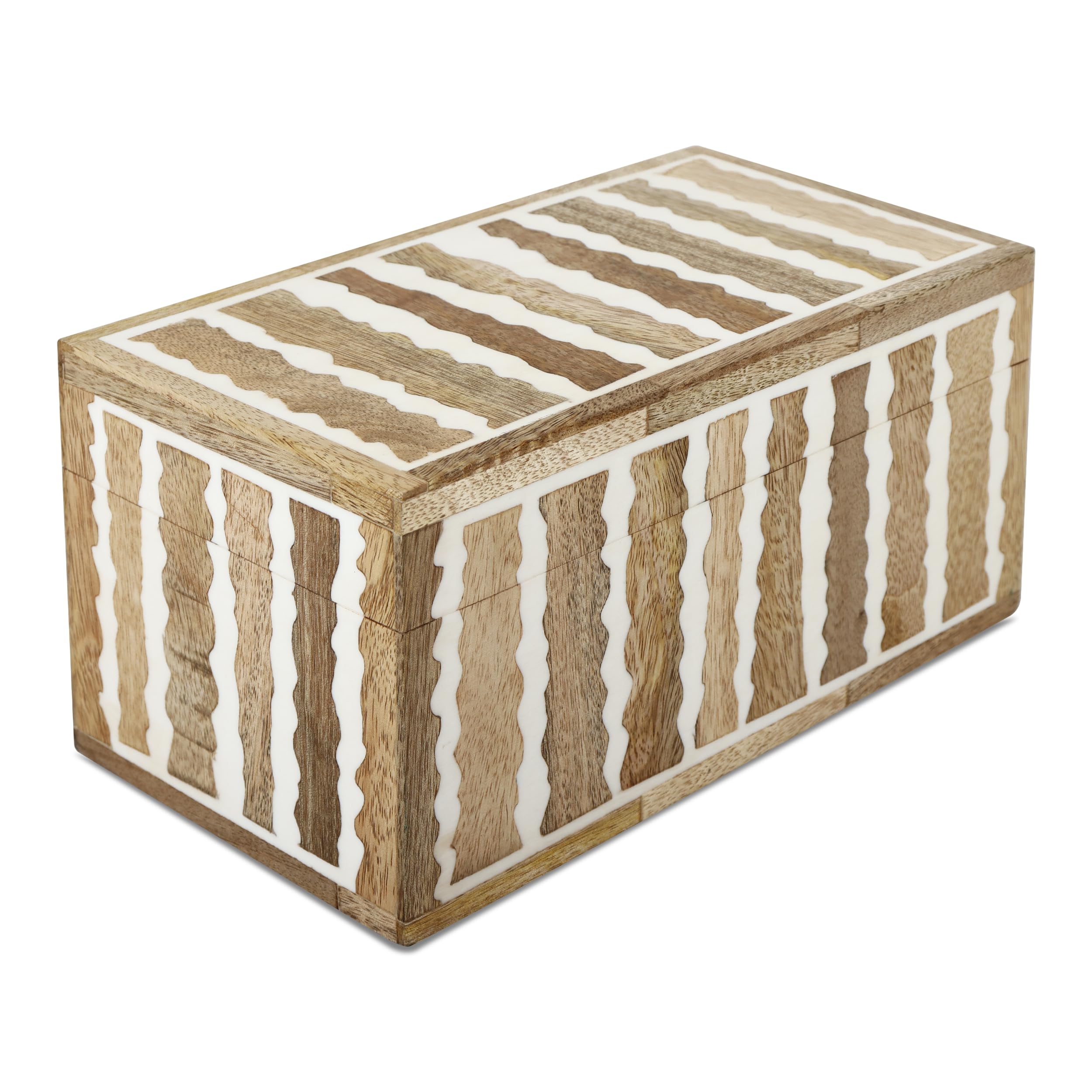 Handicrafts Home Decorative Storage Box with Lid Boxes for Home, Coffee Table & Bookshelf, Keepsake & Memory Organizer, Remote Holder, Trinket Box, Boho & Vintage Accent Decor, KEPT SAFARI, 10X5X5