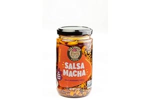 Tia Lupita Salsa Macha Chili Crunch Oil - 7.5oz Bottle of Flavorful Crunchy Chili Oil | Gluten Free, Non-GMO, Vegan