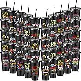 Uiifan 30 Pcs Bulk Christian Cups Gifts for Kids, 24oz Plastic Religious Jesus Cups with Bible Verse, Sunday School Gifts for Kids Children (Black)