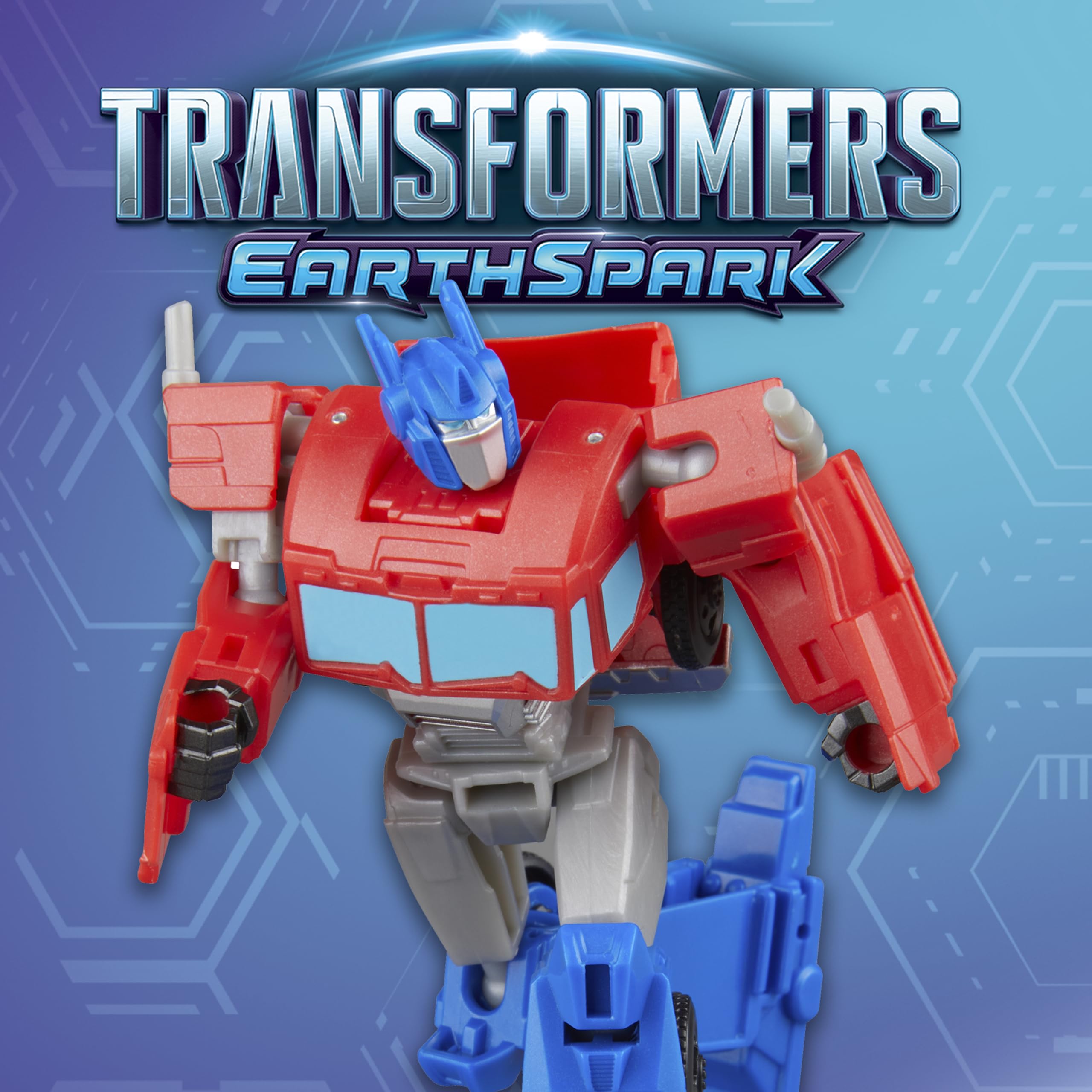 Transformers EarthSpark Optimus Prime Battle Trailer Playset with Action Figure, Lights and Sounds, Electronic Truck Toys for Kids 6 and Up