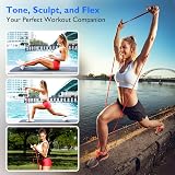 FitBeast Resistance Bands Set 5-100 LBS Color Coded with Door Anchor view 5