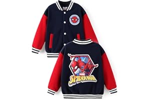 Disney Marvel Spider Man Bomber Jacket Toy Story Cars Mcqueen Varsity Cardigan Lightweight Coat Snap Button Sweatshirts 2-13Y