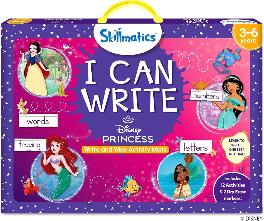 Skillmatics I Can Write Disney Princess Reusable Activity Mats Kit