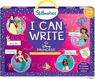 Skillmatics I Can Write Disney Princess Reusable Activity Mats Kit